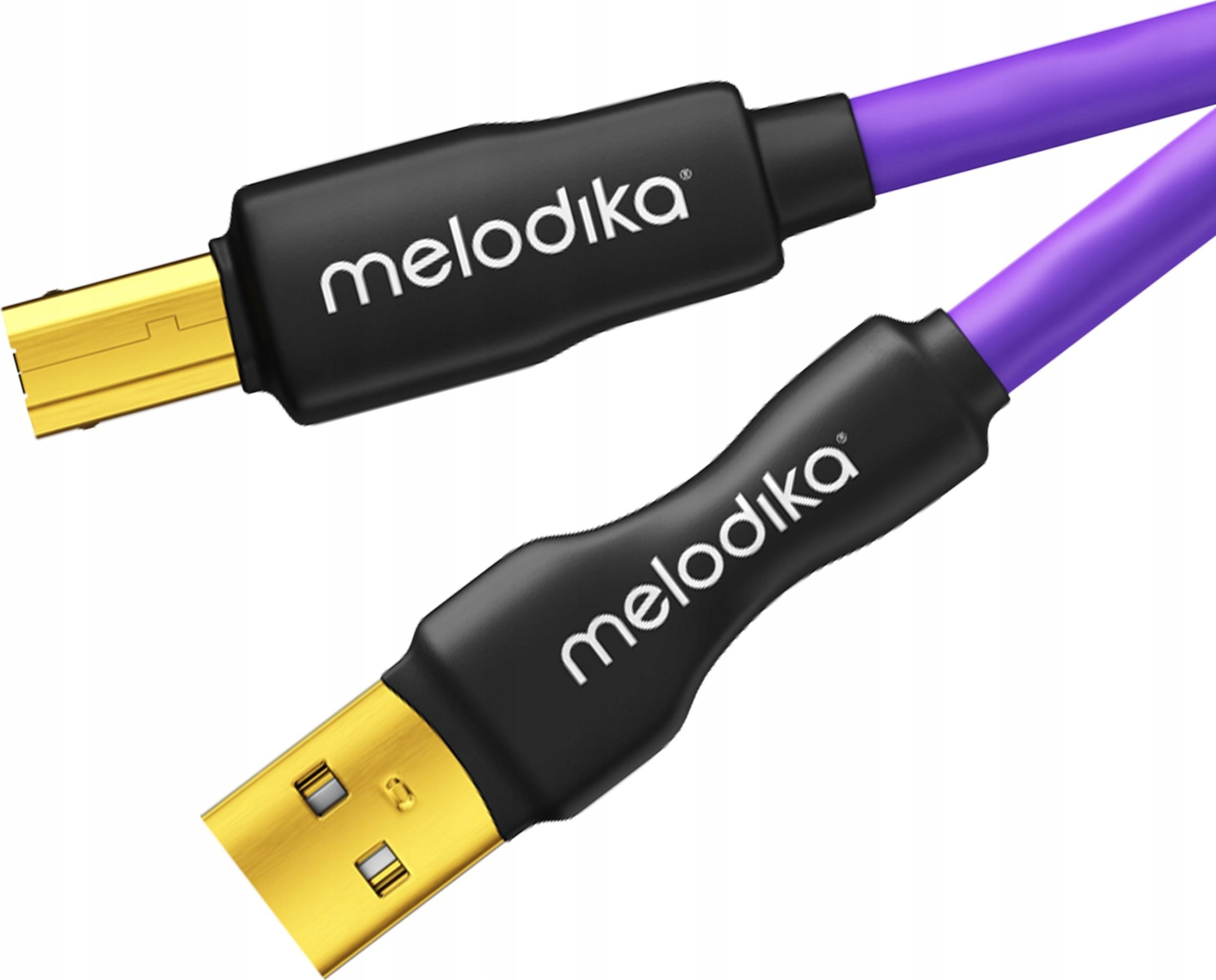 Кабел USB A во B Melodika MDUAB35, 3.5 m, USB 2.0, црна