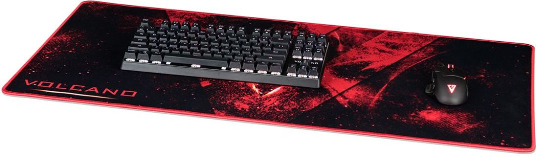 Mauspad Modecom Erebus (PMK-MC-VOLCANO-EREBUS), 900 x 420 x 3 mm, i kuq/zi