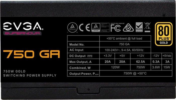 Furnizues me energji EVGA SuperNOVA GA, 750W