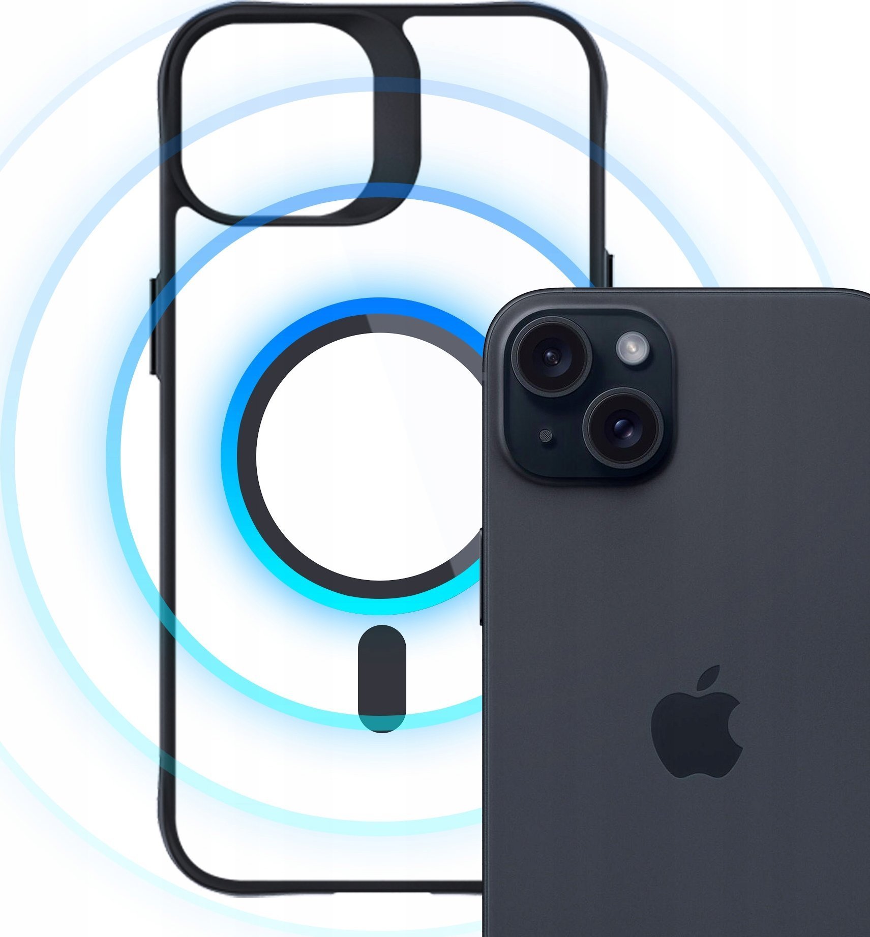 Maskë mbrojtëse 3MK Satin Armor MagCase për iPhone 15 Plus 6.7", përputhshme me MagSafe, transparente