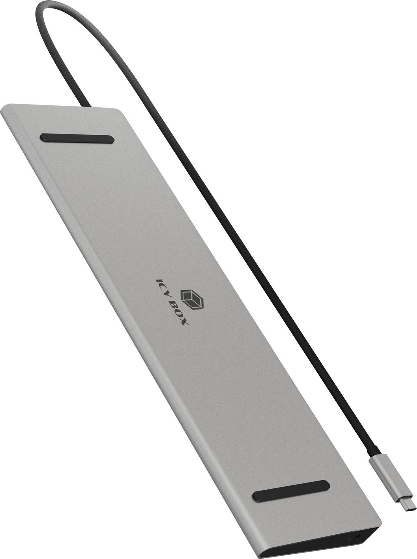 Docking station Icy Box USB Type C, 11 në 1, Triple Video Output, gri
