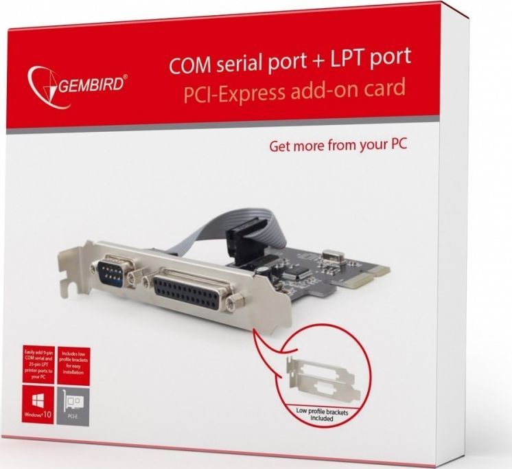 Gembird PCIe x1 + картичка за проширување на LPT