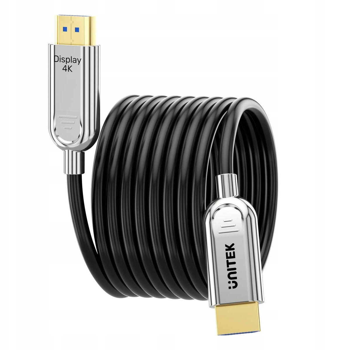 Kabllo HDMI Unitek 4K, 70 m, fibër optike, e zezë