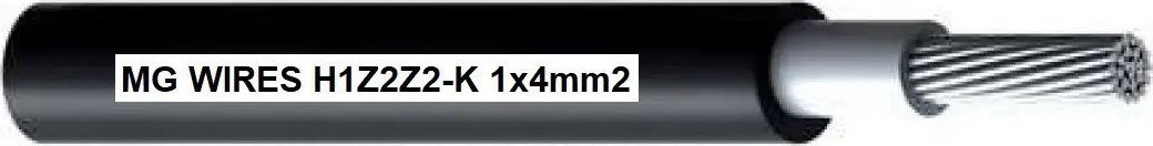 Kabllo fotovoltaike Bandai H1Z2Z2-K, 4mm², 0.6/1kV, bobinë 500m, e zezë