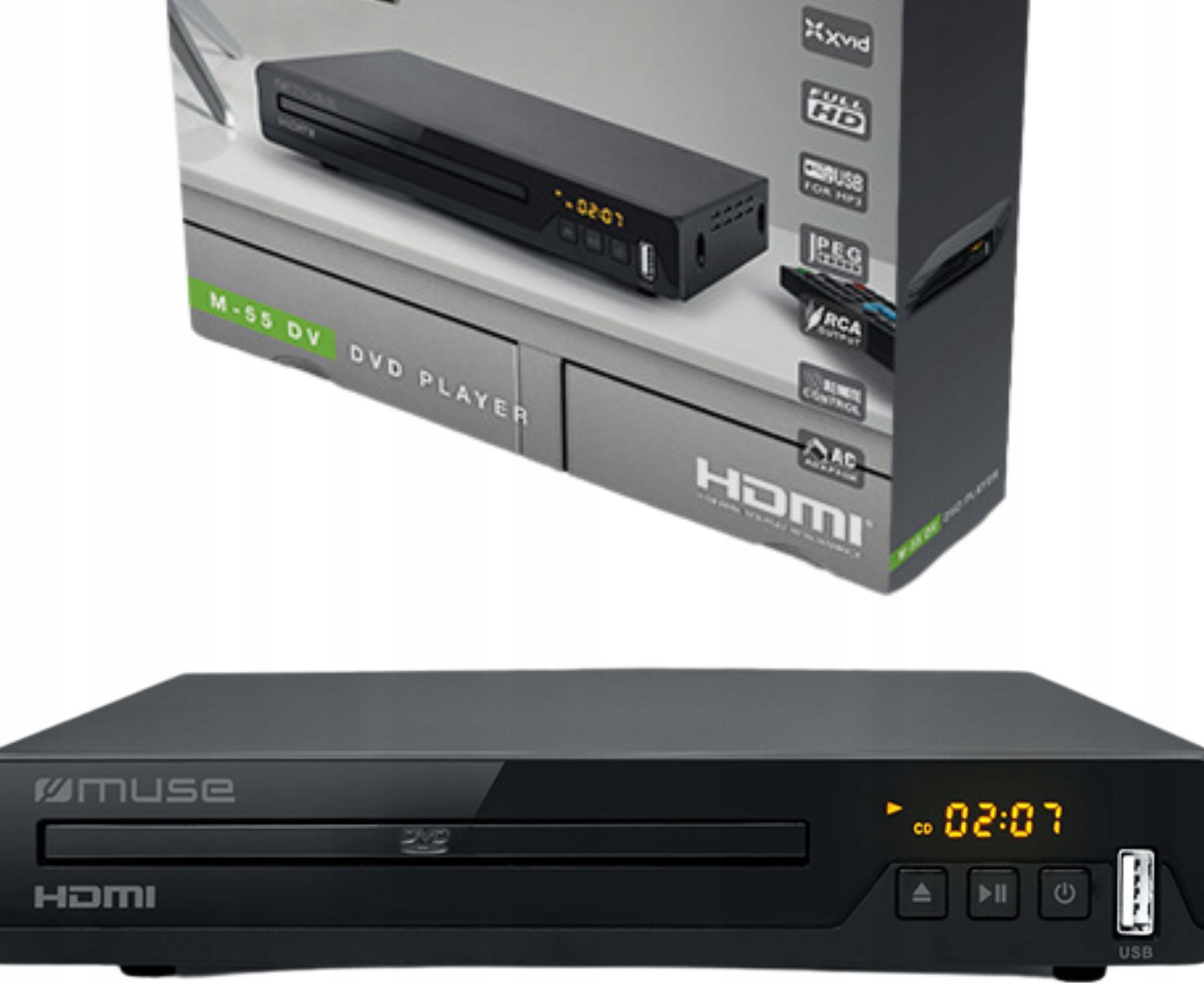 DVD плеер Muse M-55 DV, Full HD, црн