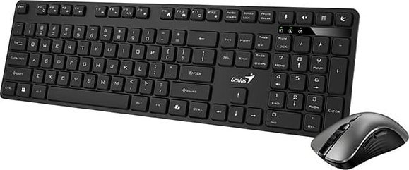 Сет тастатура и глушец Genius KM-8216S Copilot, безжичен, оптички 1600 DPI, црн
