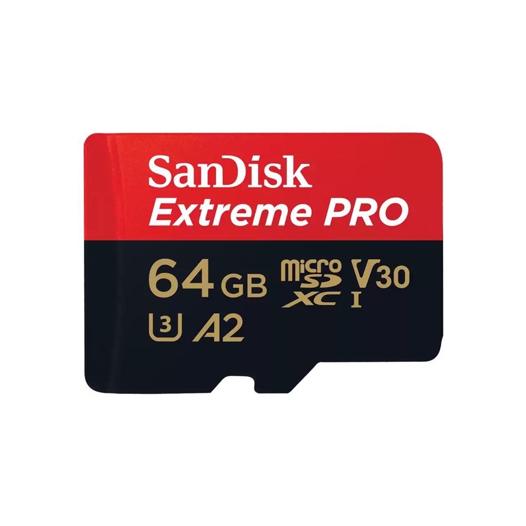 Kartë e memories SanDisk Extreme PRO, MicroSDXC, 64 GB, Class 10 + përshtatës SD