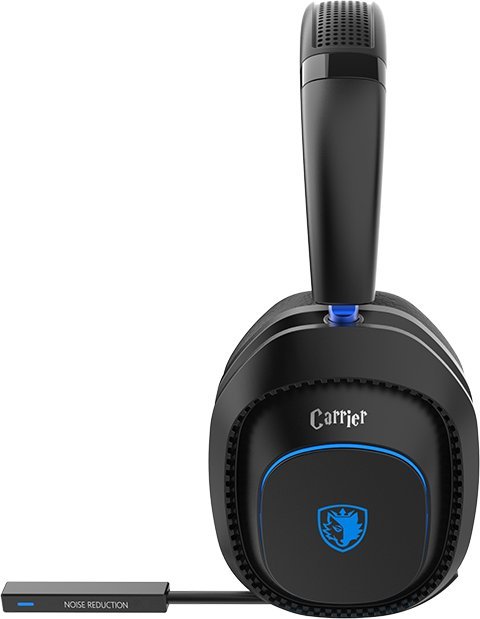 Kufje gaming Sades Carrier SA-203, me mikrofon, me dritë LED, blu