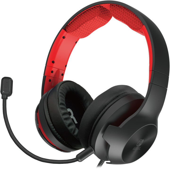 Kufje HORI SWITCH Gaming Headset, të zeza / kuqe