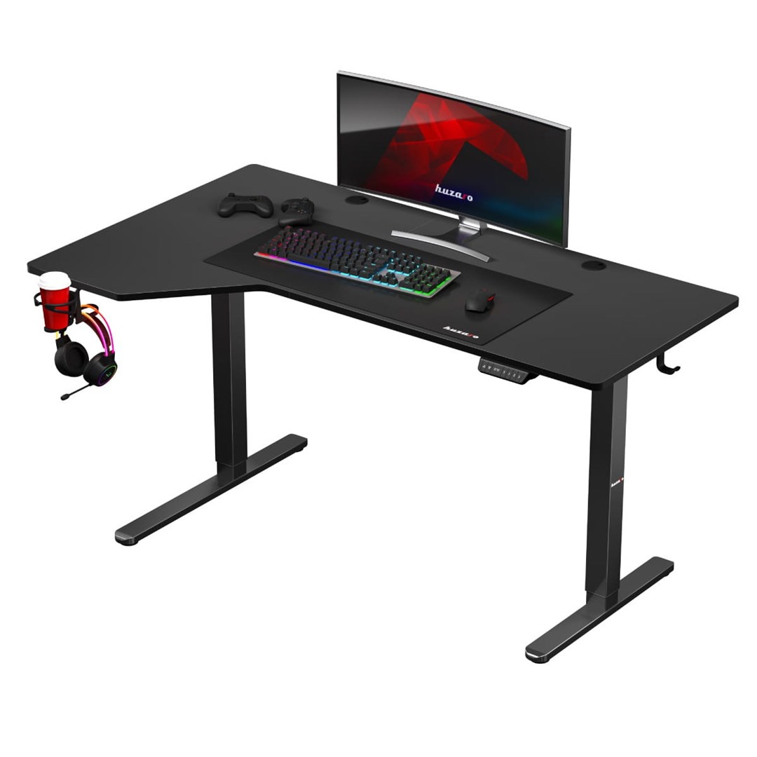 Tavolinë elektrike Huzaro Hero 9.1, 145 x 60 cm, lartësi 72-120 cm, e zezë