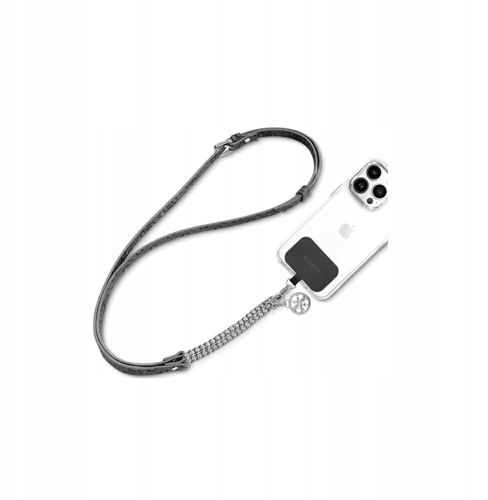 Rrip Guess Black Belt, universal, lëkurë, i zi