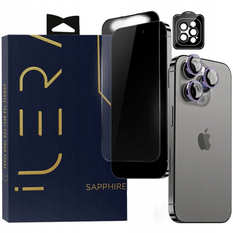 Xham mbrojtës iLera Sapphire Ultra për iPhone 15 Pro, transparent, 1 copë