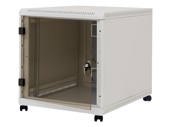 Rak serversh dysheme Triton 19" 12U, 600x800mm, derë xhami, gri