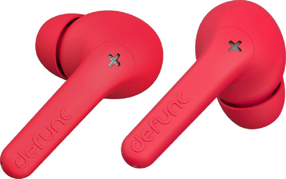 Kufje in ear DeFunc True Audio D4323, Bluetooth, pa tela, të kuqe