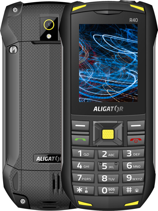 Celular Aligator R40 eXtremo, i zi / verdhë