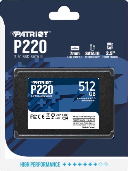 Disk Patriot P220 - 512GB