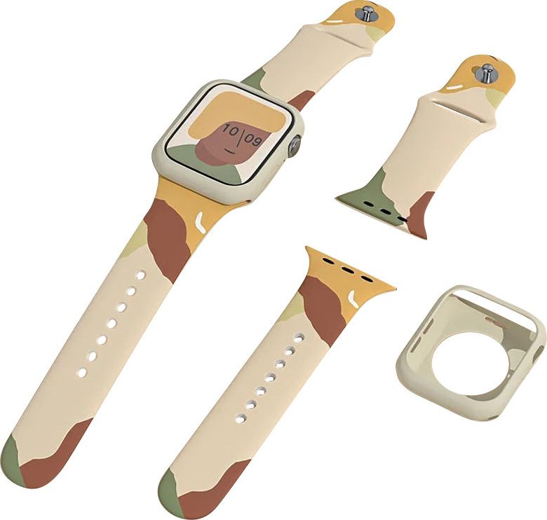 Rrip dore HurTel Moro për Apple Watch 38mm 40mm, silikoni, kamuflazh