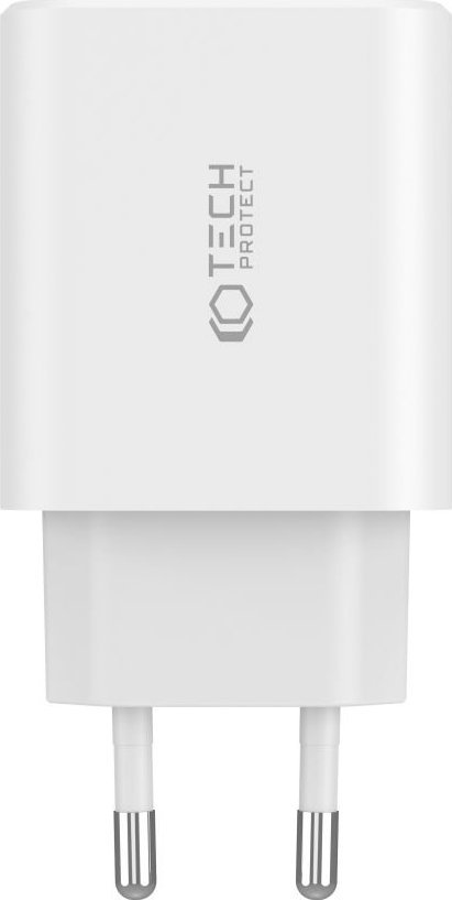 Karikues muri Tech-Protect C30W, 2x USB-C PD 30W, USB QC 3.0, i bardhë