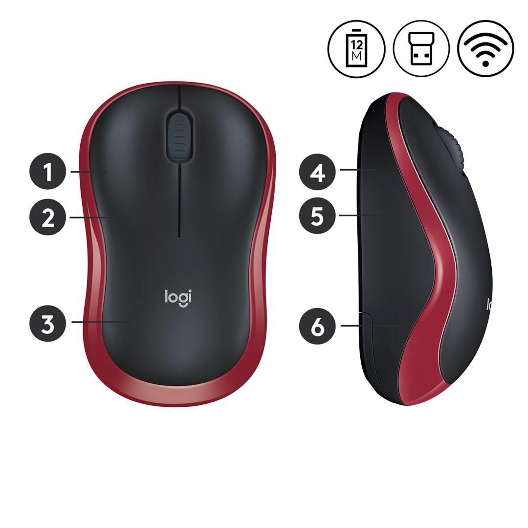 Maus Logitech M185, RF Wireless, i zi
