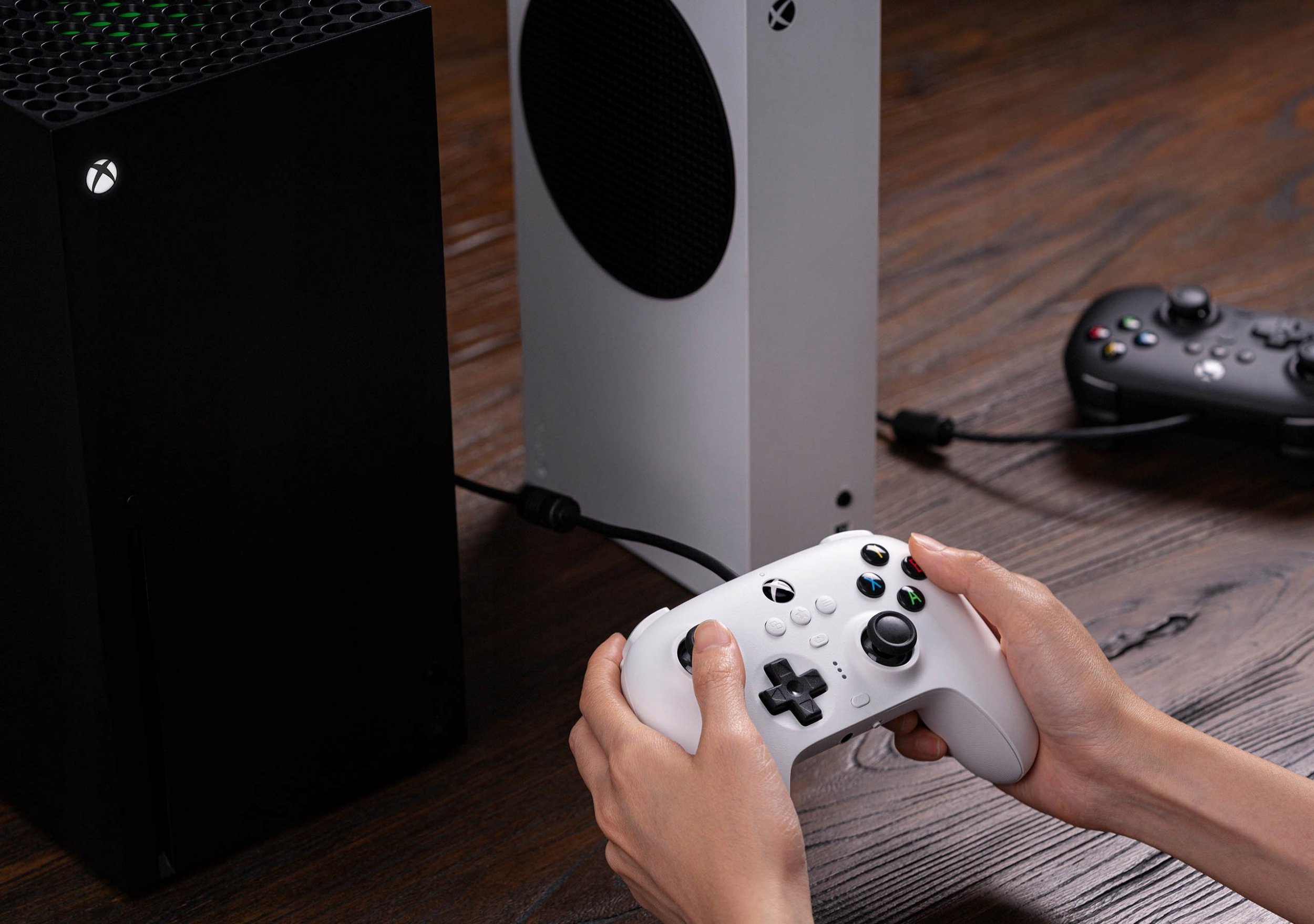 Контролер 8BitDo Ultimate, со кабел, Hall Effect, за Xbox и PC, црн