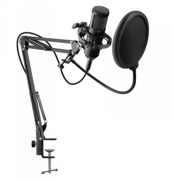 Mikrofon gaming Space GMC 450, USB, me pantograf dhe filtër pop, i zi