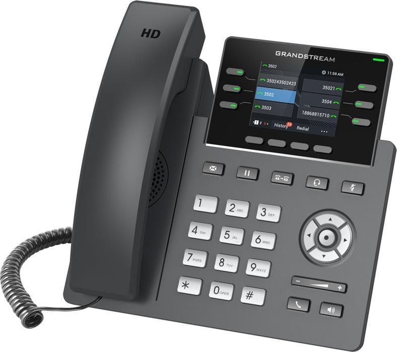 Telefoni IP Grandstream GRP2613, 3 linja, PoE, i zi