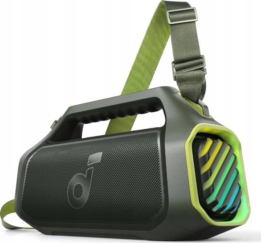 Altoparlant Bluetooth Soundcore Boom 2 Plus, bas i fuqishëm, 20 orë bateri, jeshile