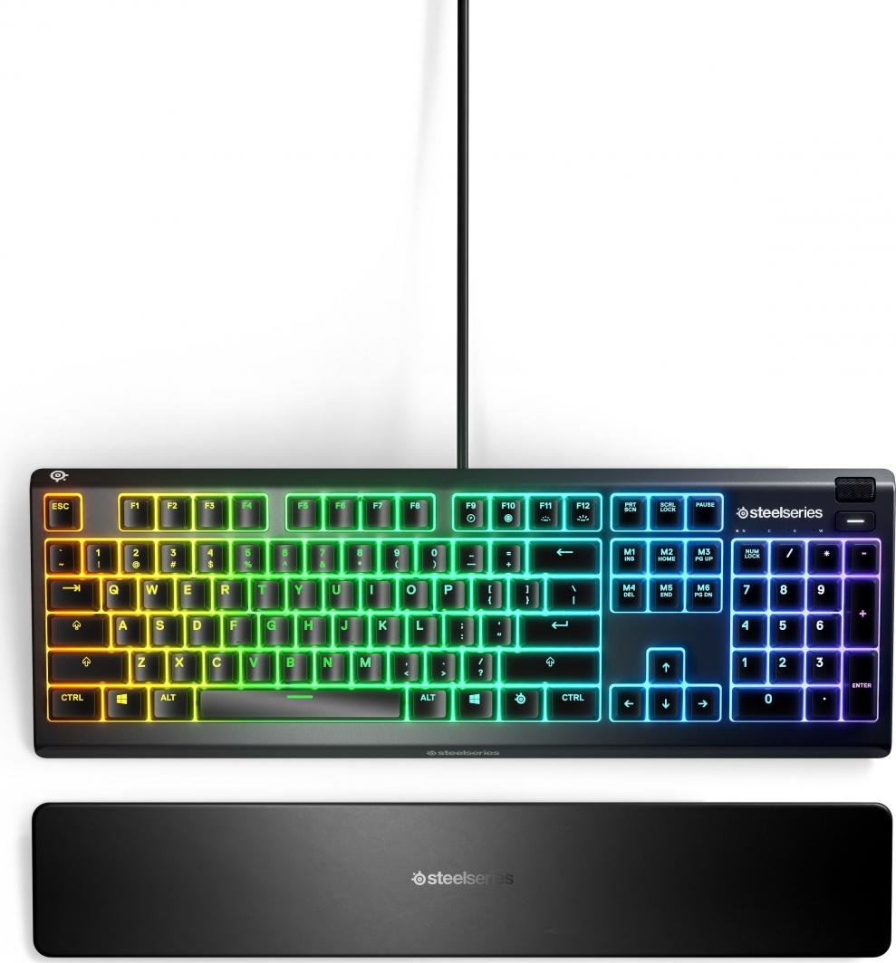 Tastierë SteelSeries Apex 3 (64795), e zezë
