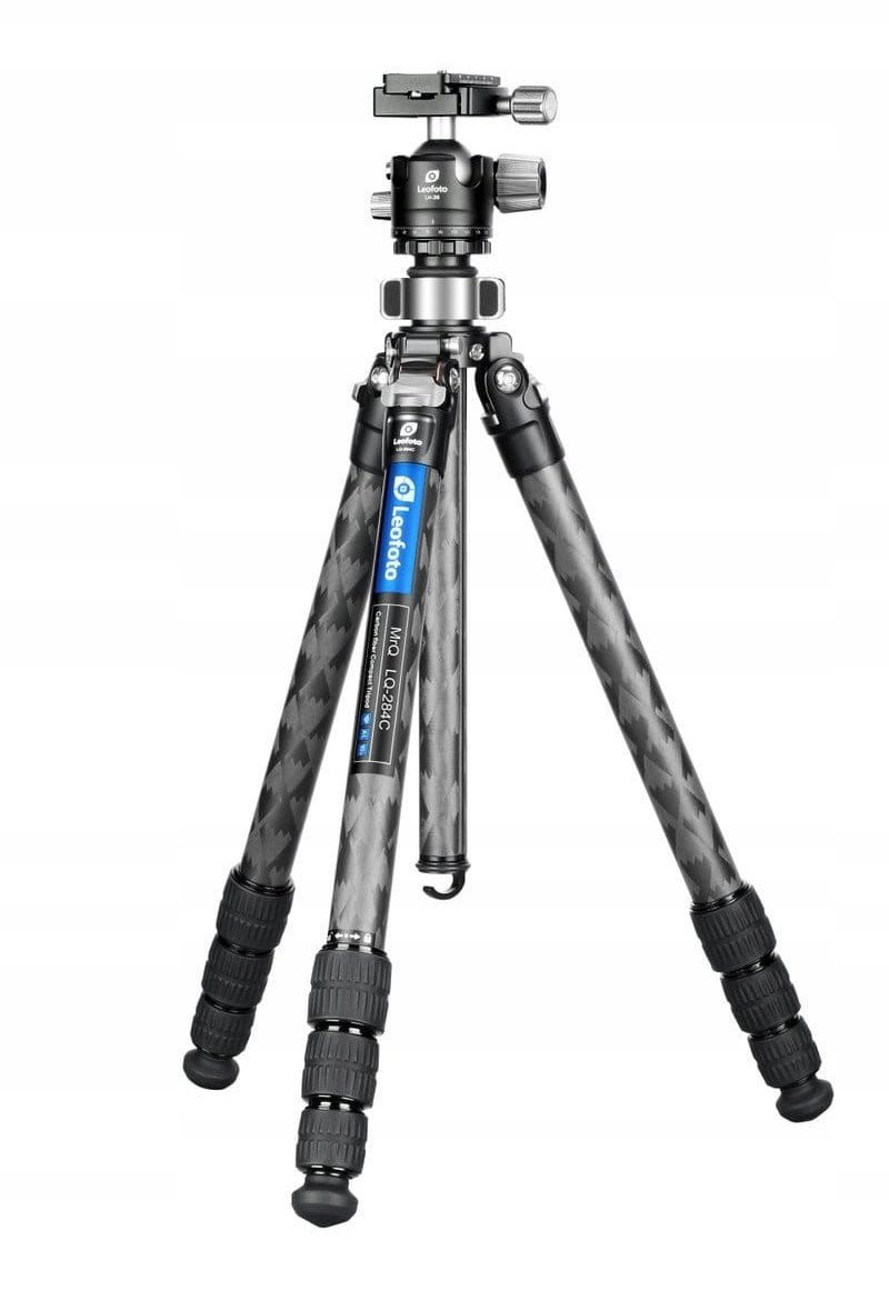 Tripod fotografik Leofoto Mr. Q LQ-284C + LH-36, fibër karboni, me kokë sferike, i zi