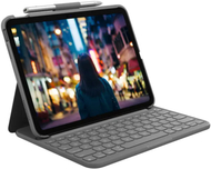 Këllëf me tastierë Logitech Slim Folio për Apple iPad 2022 (gjenerata e 10-të), US, gri