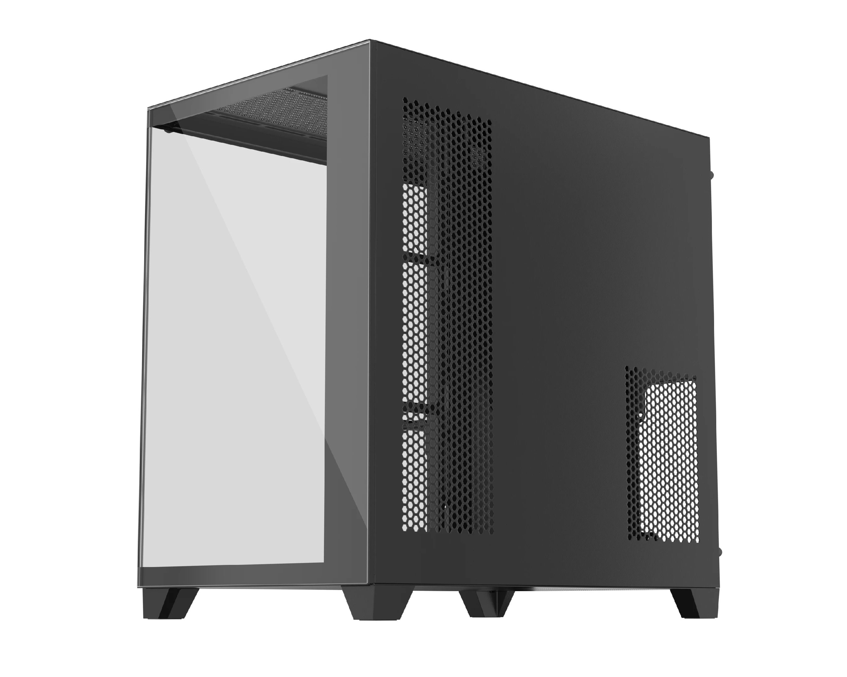 Kasa kompjuteri 1stPlayer MEGAVIEW MV8, ATX Middle Tower, xham i temperuar, e zezë