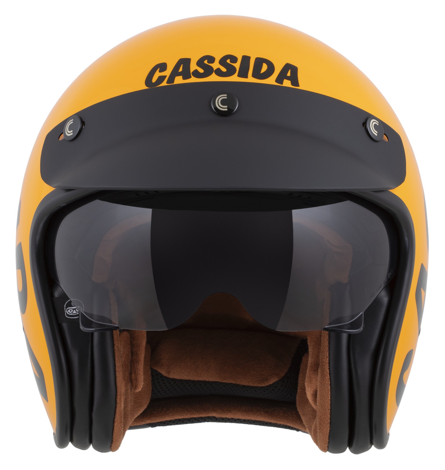 Helmetë moto CASSIDA Oxygen 2.0 Gear, diellore, ECE 22.06, verdhë e zezë