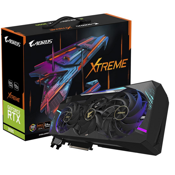 Kartelë grafike Gigabyte AORUS RTX 3090 Xtreme Ampere, 24 GB GDDR6X