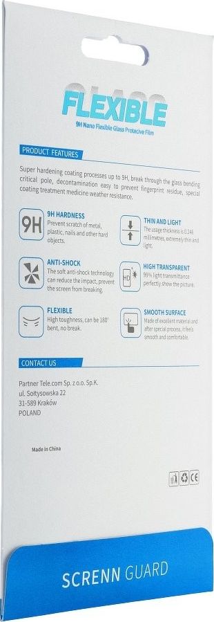 Mbrojtës ekrani Partner Tele.com Flexible Nano Glass, xham i temperuar, për Huawei P30, transparent
