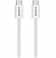 Kabllo USB Canyon OnWire 60MG, USB C në USB C, 60W, 1m, e bardhë