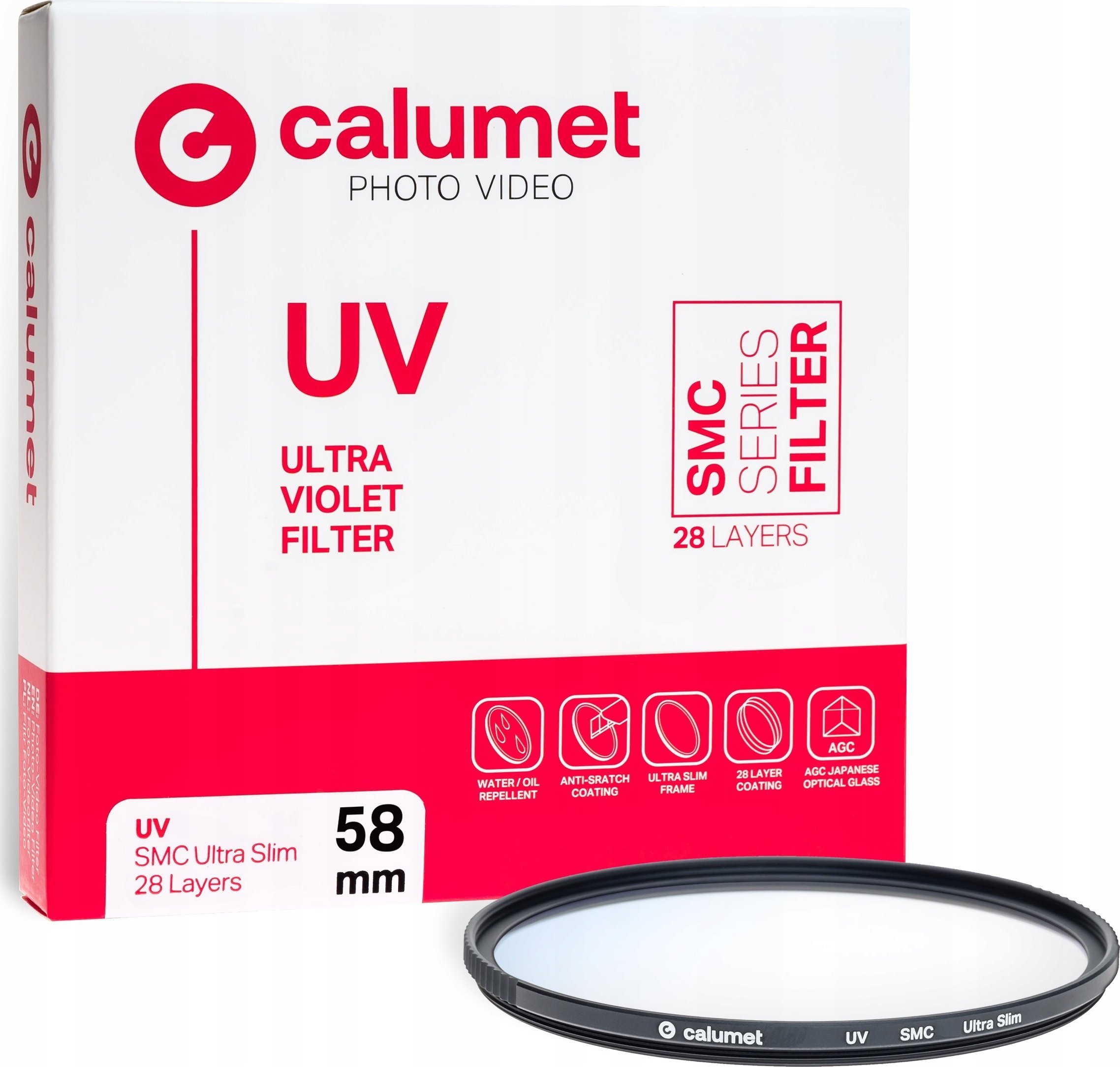 Filter UV Calumet SMC Ultra Slim, 58mm, i zi