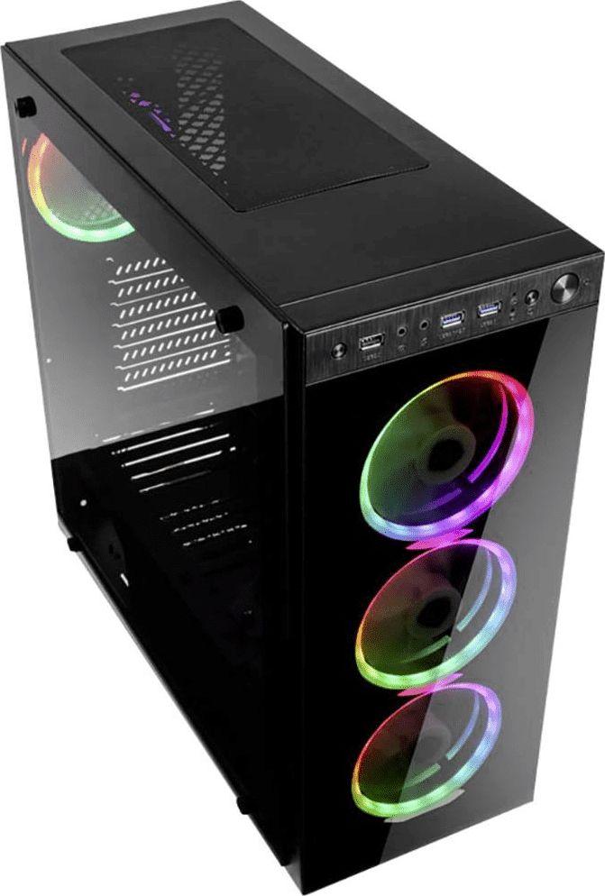 Kasë Kolink Horizon RGB Midi-Tower, Tempered Glass, e zezë, Midi Tower
