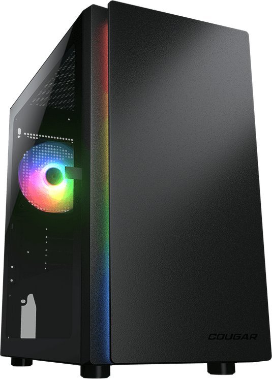 Kутии за PC Cougar Purity RGB CGR-5PC4B-RGB, мини куќиште, калено стаклено панели, ARGB, црна