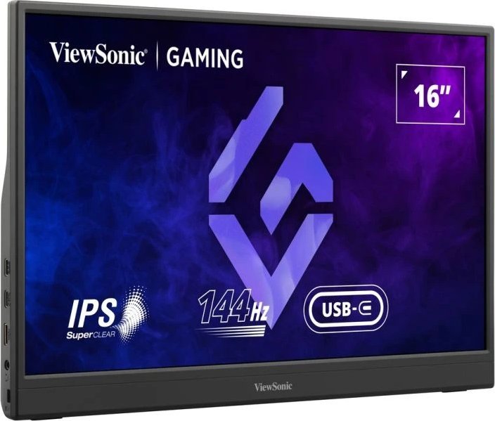Пренослив монитор Viewsonic VX1654, 15.6", Full HD 144Hz, црн