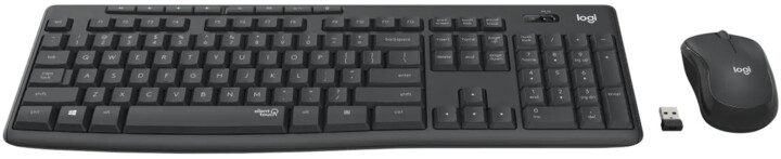 Set (tastierë + maus) Logitech MK295 Silent, i zi