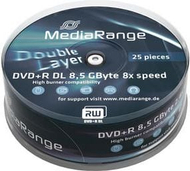Диск ДВД празен Медиарејнџ MR469, DVD+R DL, 8.5GB, 25 парчиња