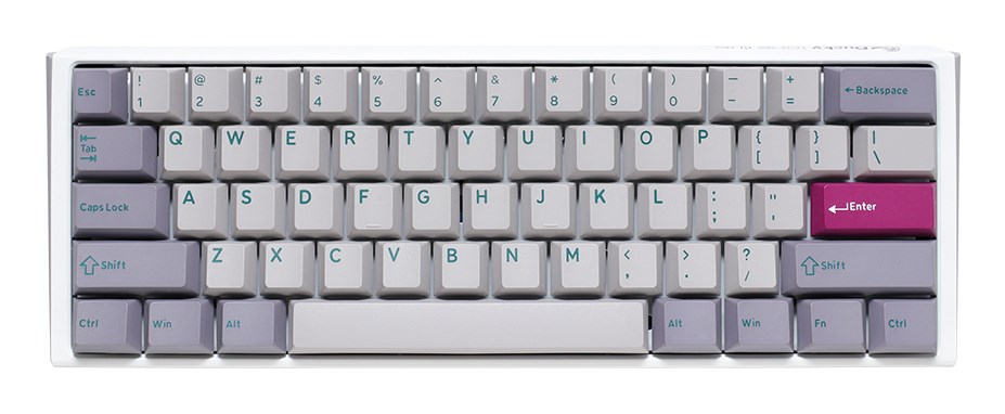 Tastierë lojërash Ducky One 3 Mist Grey Mini, 60%, MX-Brown, e hirtë