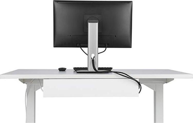 Organizues kabllosh Ergo Mask 1B, kanal metalik 60 cm, nën tavolinë, i zi