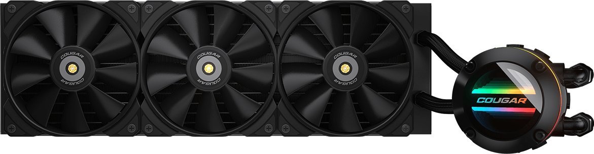 Ftohës uji AIO Cougar Poseidon GT 360, radiator 360mm, ARGB, i zi