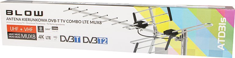 Antena DVB T Blow 21 054, VHF UHF, MUX1 MUX8, paketim 10 copë