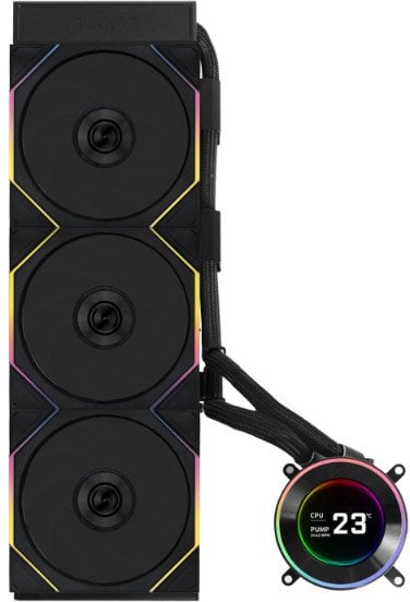 АИО ладилник за процесор Lian Li Hydroshift II LCD C 360TL, 360mm, IPS екран 2.1\", црн