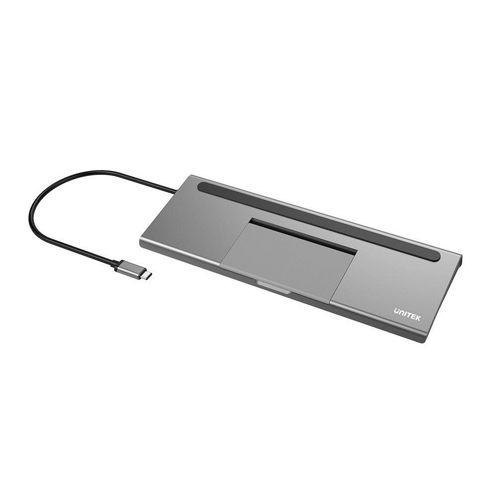 Приклучна станица Unitek uHUB 11+, USB-C, 10 Gbps, 80W, сива