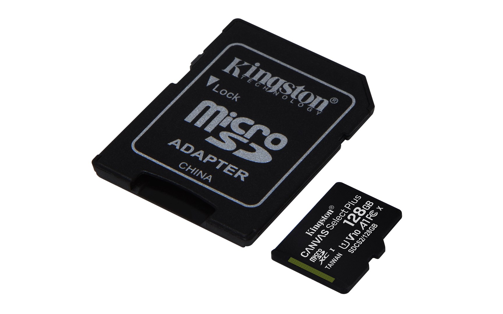 Kartë e memories Kingston Canvas Select Plus, MicroSDXC, 128 GB, Class 10 + përshtatës SD