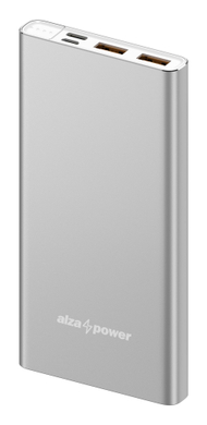 Power bank AlzaPower Metal, 10000mAh, Fast Charge PD 3.0, argjendtë