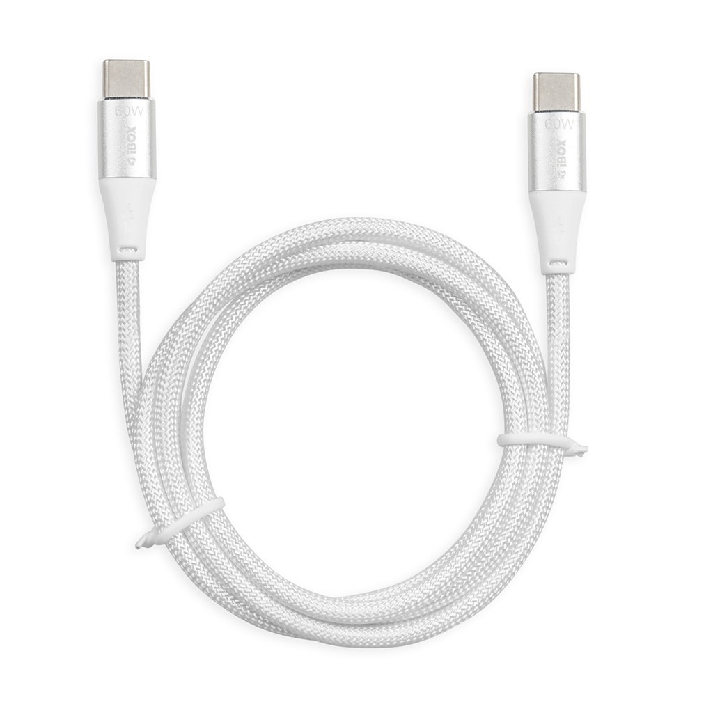 Kabllo iBOX, USB C / USB C, 2 m, e bardhë